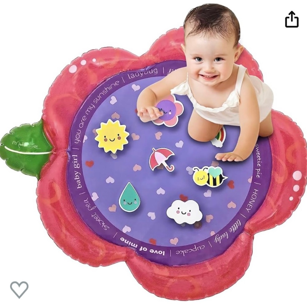 LaLa Lou Kids Premium Tummy Time Water Mat, XL Inflatable Activity Center